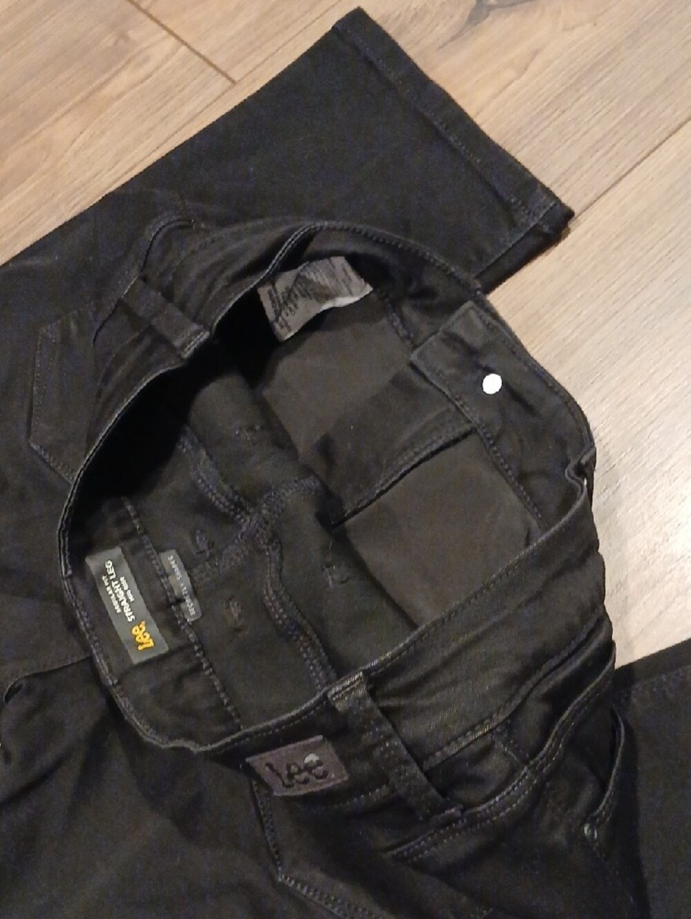 Lee Black Straight-Leg Mid Rise Jeans 10 Medium - Picture 9 of 9